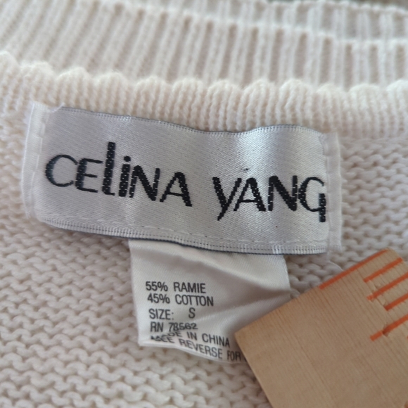 Vintage CelinaYang MCM Holiday Sweater sz S - Picture 6 of 8